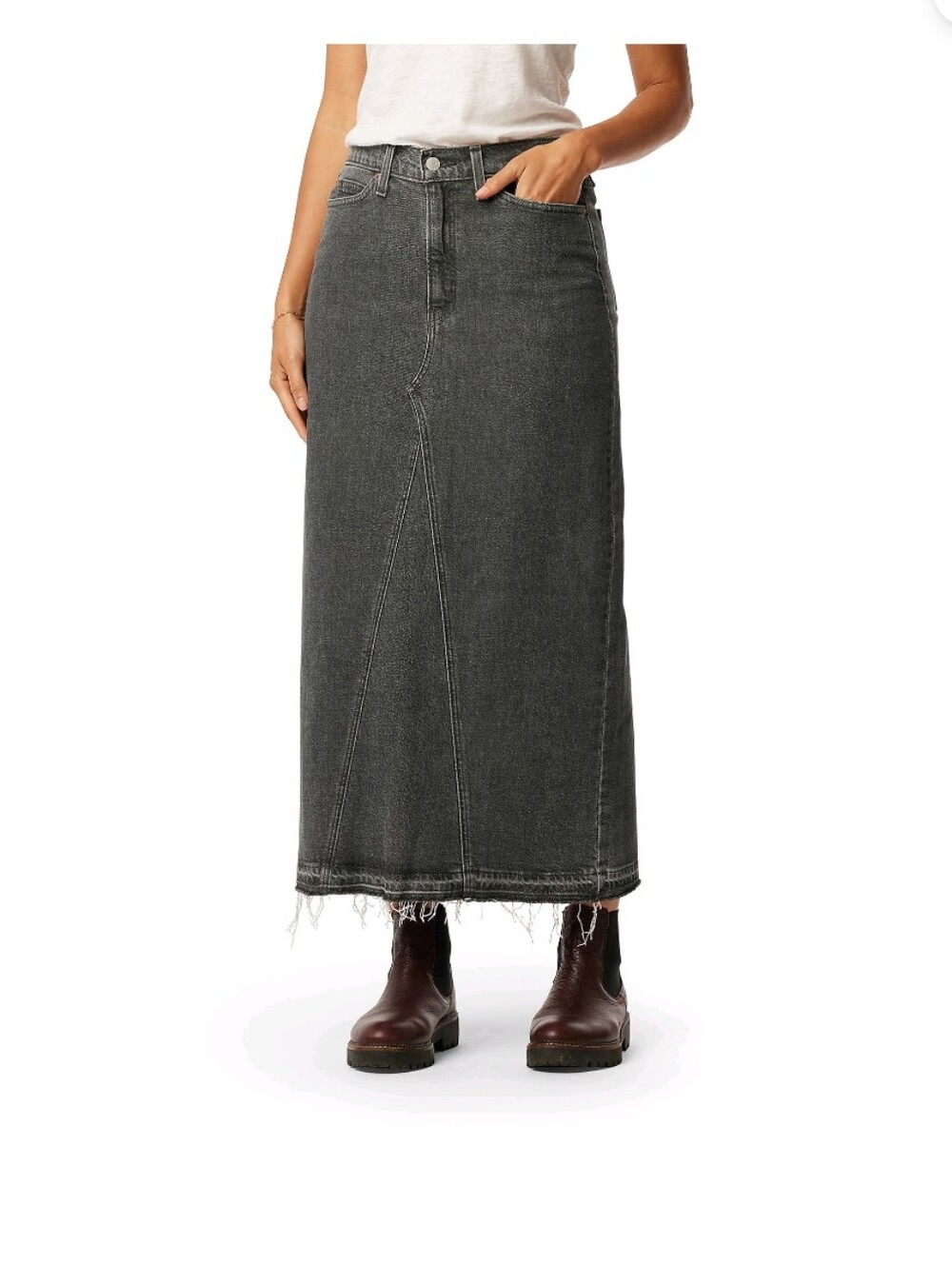 Levi's Charcoal Straight Denim Maxi Skirt